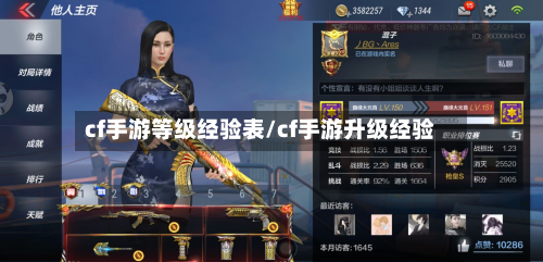 cf手游等级经验表/cf手游升级经验