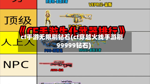 cf手游无限刷钻石(cf穿越火线手游刷99999钻石)