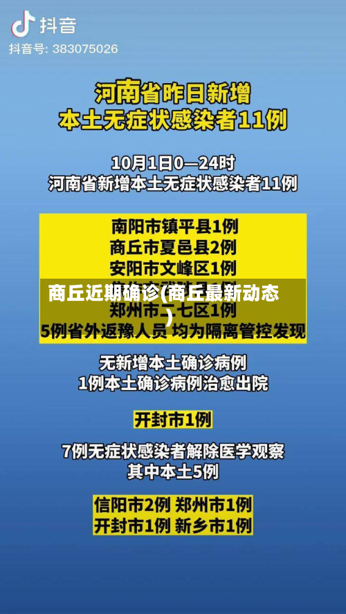 商丘近期确诊(商丘最新动态)